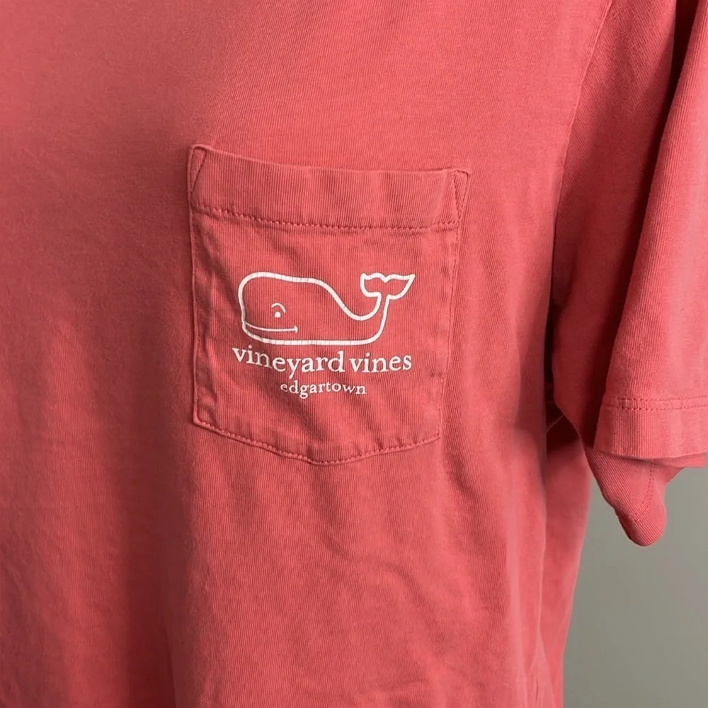 Vineyard Vines Edgartown Pink Short Sleeve Tee Nautical‎ Boats Ocean Sean Medium
